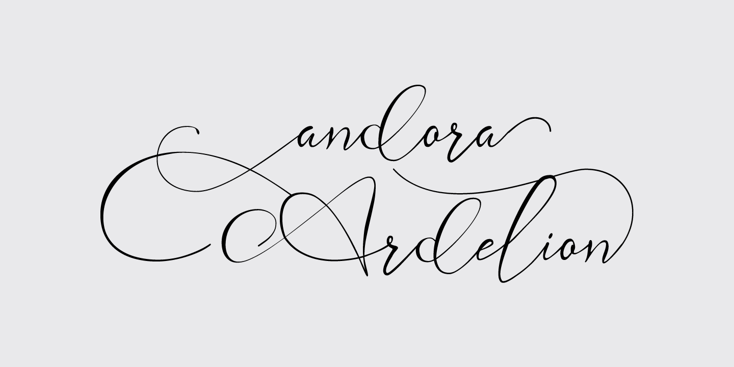 Пример шрифта Andora Ardelion